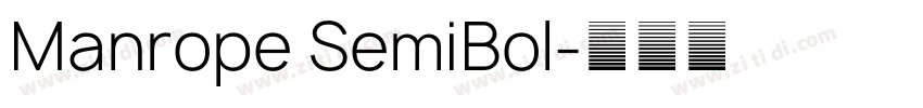Manrope SemiBol字体转换